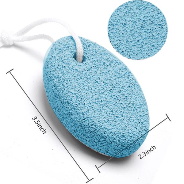 2PCS Natural Pumice Stone for Feet, Emlimny Lava Pedicure Tools Hard Skin Callus Remover for Men/Women Feet and Hands - Natural Foot File Exfoliation to Remove Dead Skin(Blue) - Image 4