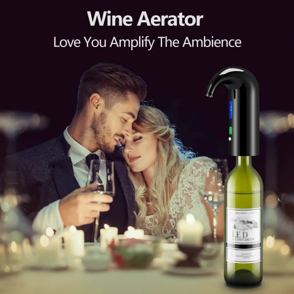 Emlimny Wine Aerator, Electric Wine Decanter, Wine Dispenser, Wine Pourer, Wine Accessories Wine Gifts for Wine Lovers - Image 4