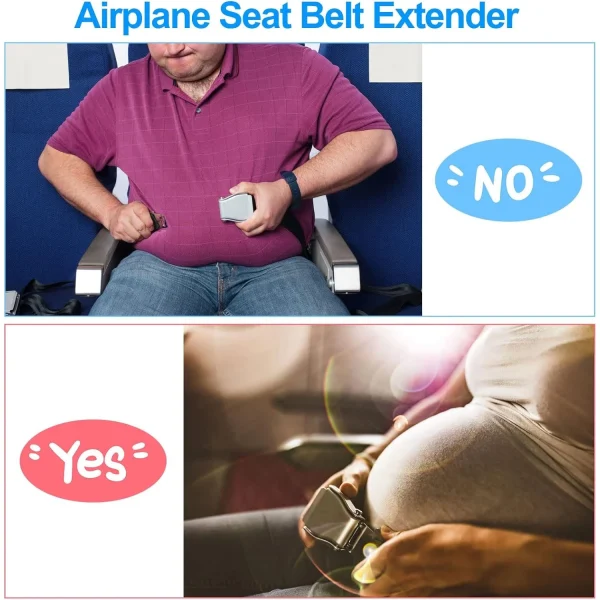 Airplane Seat Belt Extender, Adjustable 7-32" Airplane Seatbelt Extender - FITS ALL Airlines - Free Carrying Case - Image 4