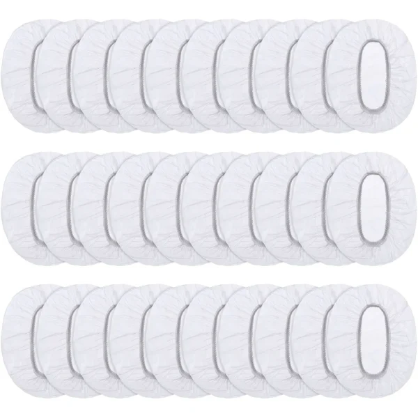 100 Pack Clear Disposable Ear Protectors Waterproof Ear Covers for Hair Dye, Shower, Bathing