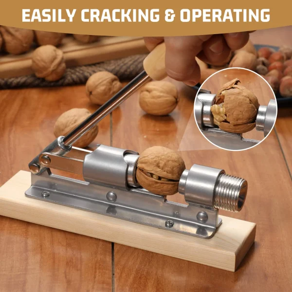 Holytech Nutcrackers for Nuts, Nut Crackers for Pecans, Heavy Duty Nut Cracking Tools, Adjustable Pecan Cracker Sheller, Pecan Nut Cracker Opener Tool for Walnuts Pecans Hazelnuts Almonds Brazil Nuts - Image 2