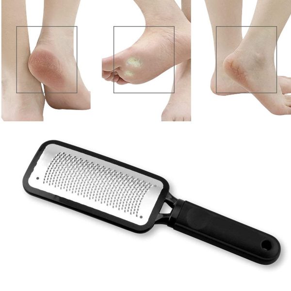 Foot Rasp Metal Foot File Callus Remover Dead Skin Remover Double Sided Foot Scrubber Foot Care Pedicure Tool to Remove Hard Skin Can Be Use Wet or Dry Skin Surgical Grade Stainless Steel File - Image 4