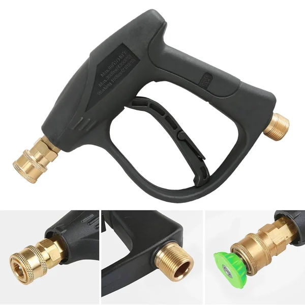 High Pressure Washer Gun,3000 PSI Max with 5 Color Quick Connect Nozzles M22 Hose Connector 3.0 TIP - Image 2