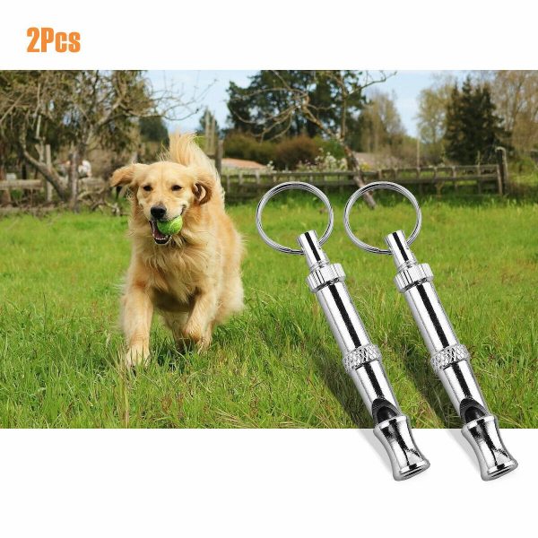 Rongsi 4pcs Metal Dog Whistle Sound Whistle Pet Accessories Big Dog Puppy Pet Accessories for Dog Training Pet Dog Training Assistant - Image 4