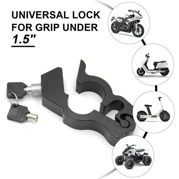 Genreen Motorcycle Locks Anti Theft - Motorcycle Lock Heavy Duty for Grip Lock Throttle Lock Brake Locks Anti Theft Motorcycle Locks Front Brake on Dirt Bike - Image 2