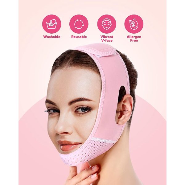 Reusable Chin Reducer by Emlimny - V Line Mask - Double Chin Remover-Facial Slimming Chin Strap - Chin Up Mask Face Lifting Belt V Shaped Slimming Face Mask - Image 4