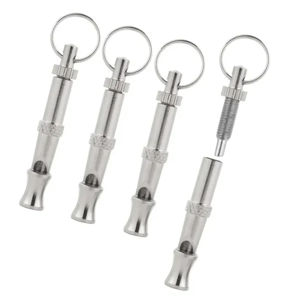 Rongsi 4pcs Metal Dog Whistle Sound Whistle Pet Accessories Big Dog Puppy Pet Accessories for Dog Training Pet Dog Training Assistant