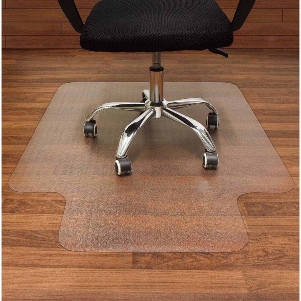 Emlimny Office Chair Mat for Hardwood Floors, 36 X 48 in, Heavy Duty Floor Mats for Computer Desk, Easy Glide for Chairs, Flat Without Curling(Clear)