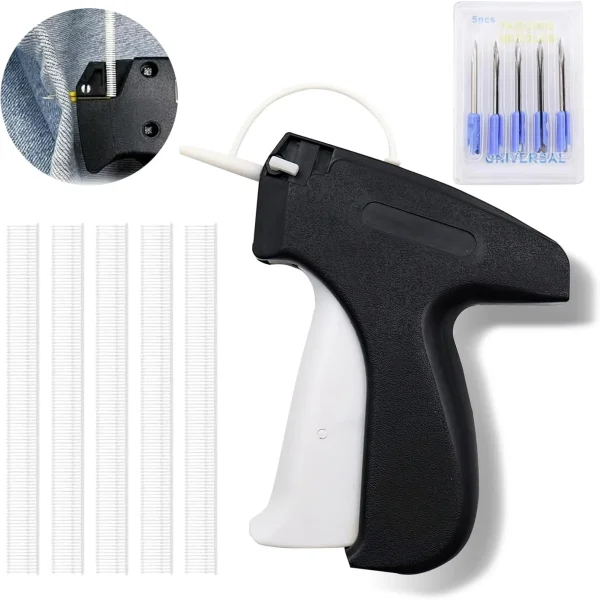 Genreen Stitchy Stitch Gun, Micro Mini Stitch Gun for Clothes, Fine Stitch Tagging Gun for Clothing, Clothing Stitch Tagging Gun, Stitchy Quick Clothing Fixer, Mini Stitch Gun for Clothes