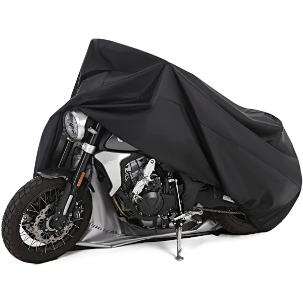 Motorcycle Cover All Season Universal Weather Waterproof Motorbike Cover with Lock-Holes & Storage Bag XXL Motorcycles Vehicle Cover for Harley Davidson, Honda, Suzuki, Kawasaki, Yamaha