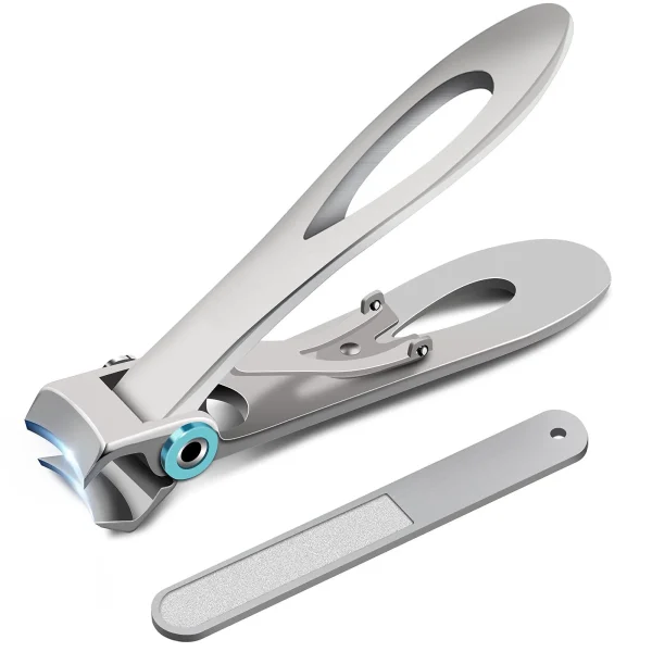 Nail Clippers for Thick Nails - Rongsi 15mm Wide Jaw Opening Extra Large Toenail Clippers Cutter with Nail File for Thick Nails, Heavy Duty Fingernail Clippers for Men, Seniors