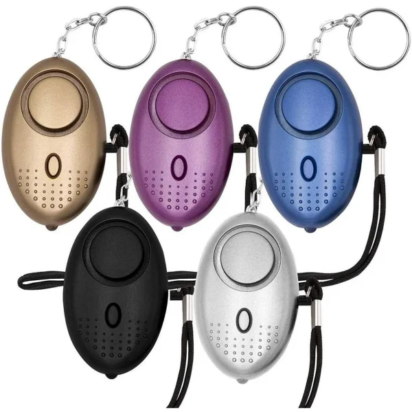 Personal Alarm for Women, 5 Pack 140DB Personal Siren with LED Lights, Keychain Alarm Emergency Personal Panic Alarm for Children, Elderly Security Alarm, Self Defense Electronic Device