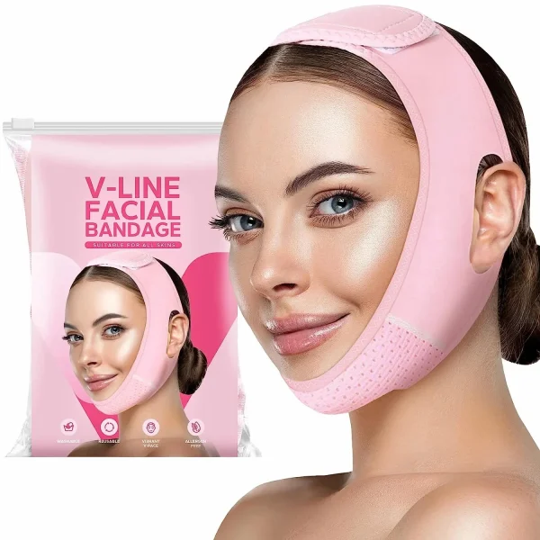 Reusable Chin Reducer by Emlimny - V Line Mask - Double Chin Remover-Facial Slimming Chin Strap - Chin Up Mask Face Lifting Belt V Shaped Slimming Face Mask