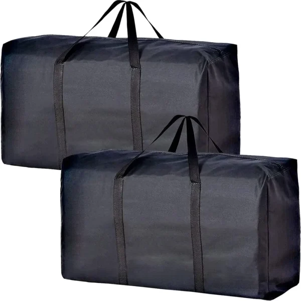 Sherry Extra Large Moving Bags with Strong Zippers & Carrying Handles, Storage Bags Storage Totes for Clothes, Moving Totes Supplies, Space Saving, Oversized Storage Bag Organizer 2 Pack