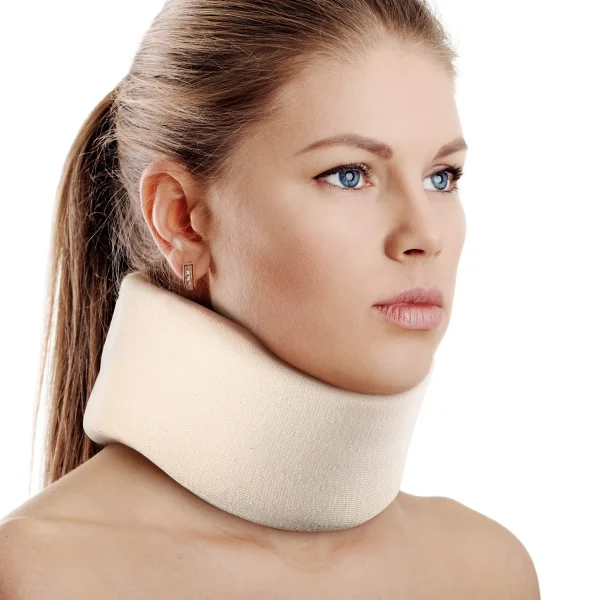 Sherry Soft Foam Neck Brace Universal Cervical Collar, Adjustable Neck Support Brace for Sleeping - Relieves Neck Pain and Spine Pressure, Neck Collar After Whiplash or Injury (Black, 3" Depth Collar,