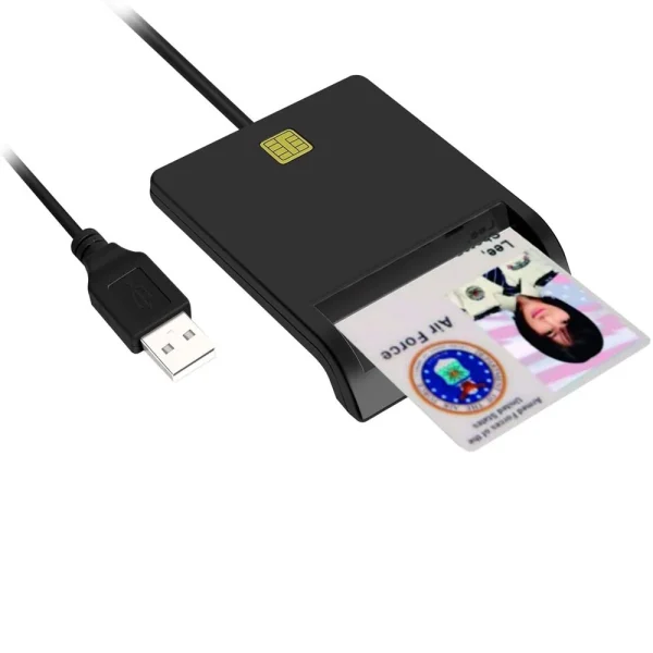 Smart Card Reader DOD USB Common Access CAC, Compatible with Windows, Mac OS and Linux