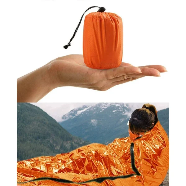 Survival Sleeping Bag, Sherry Emergency Sleeping Bag, Rescue Blanket Reusable, Thermal Bivy Sack Blanket