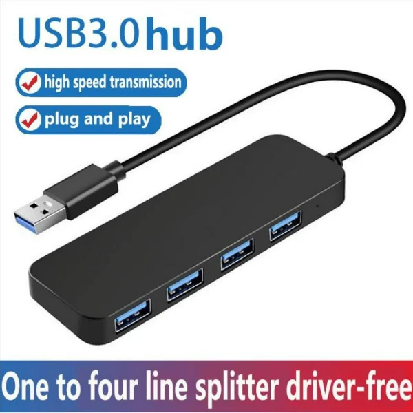 USB 3.0 Hub, Rongsi 4-Port USB Hub USB Splitter USB Expander for Laptop, Xbox, Flash Drive, HDD, Console, Printer, Camera,Keyborad, Mouse