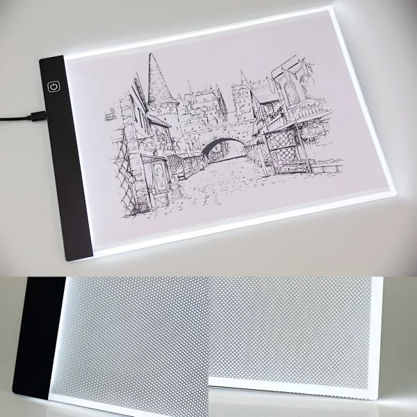 WUSI A4 Ultra-Thin Portable LED Light Box Tracer USB Power LED Artcraft Tracing Light Pad Light Box for Artists,Drawing, Sketching, Animation