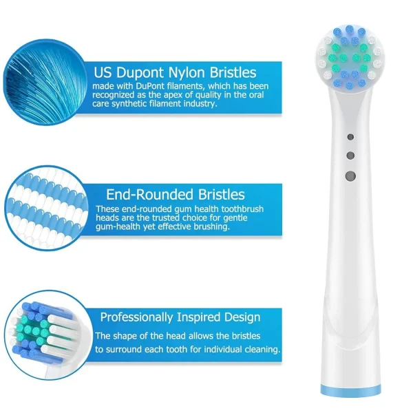 Rongsi Replacement Brush Heads for Oral B Compatible Electric Toothbrush Heads, Includes 4 Precision, 4 Floss, 4 Cross and 4 White - 16 Pack - Image 2