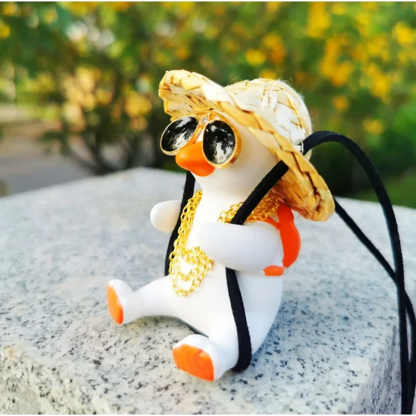 Rear View Mirror Hanging Accessories of Swinging Duck Car Hanging Ornament Cute Car Accessories Car Pendant Car Charm Hanging Ornament - Image 3