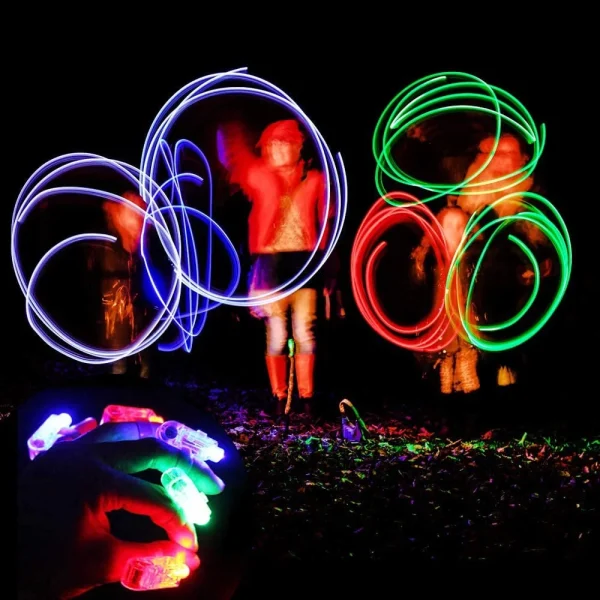 40Pcs LED Party Finger Lights for Kids, LED Finger Flashlight Light Up Finger Ring Toys for Party Favor, Halloween, Raves, Concert Shows - Image 3